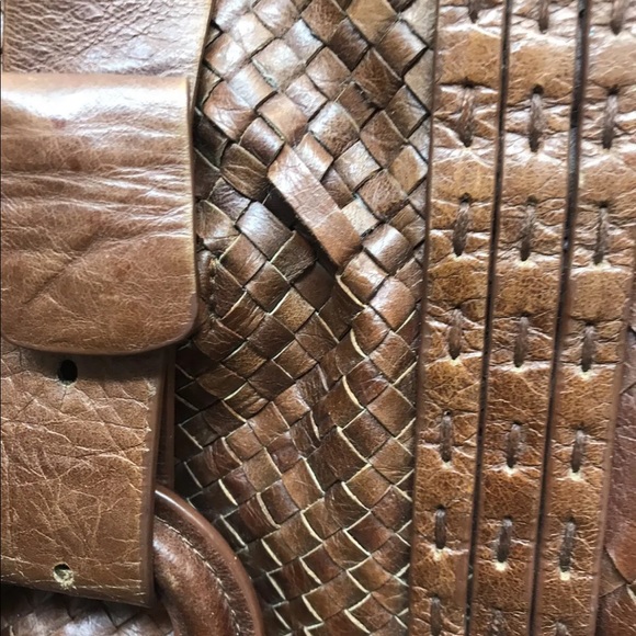 VTG Rabeanco Women’s Large Tan Leather Satchel Shoulder bag Italy - Picture 9 of 13